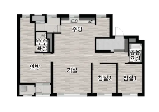 울산 다운2지구 우미린의 공급평형